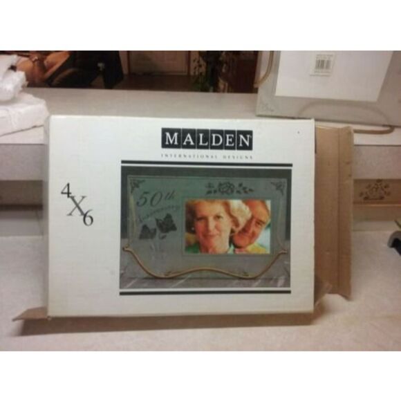 Malden 50th Anniversary Picture Frame  Stand Include 7 x 14" New Item In Box - Picture 5 of 10